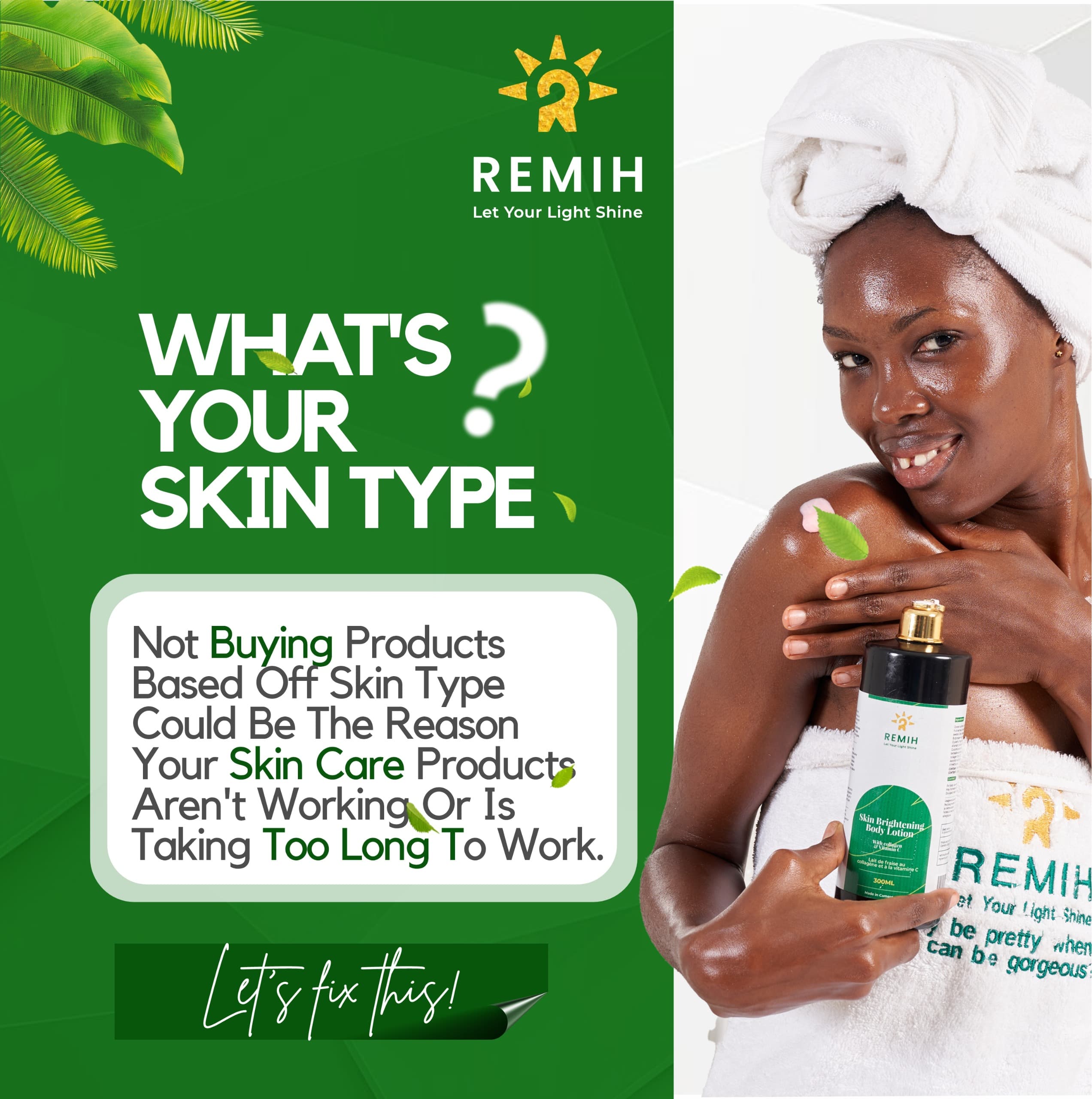 What is your skin type banner image for my remih skincare blog post