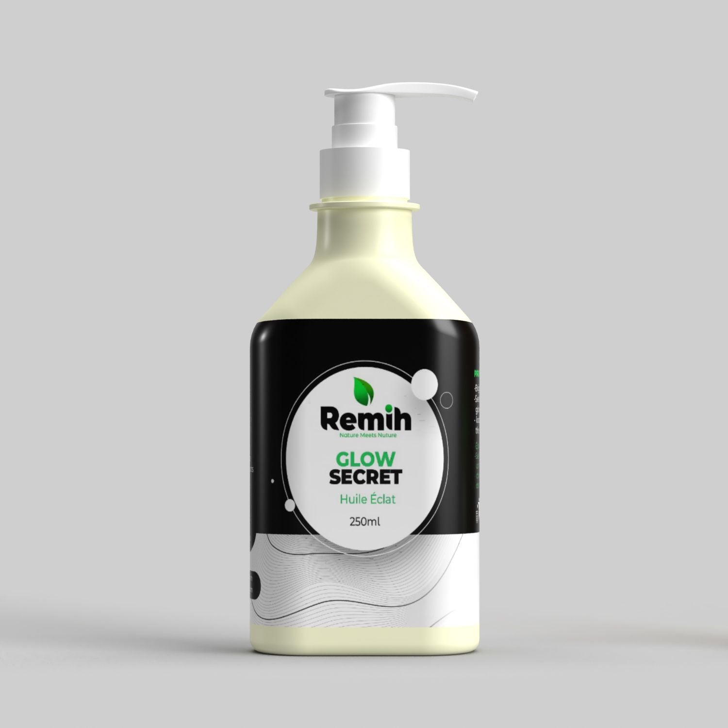 product image of glow secret body oil on white background