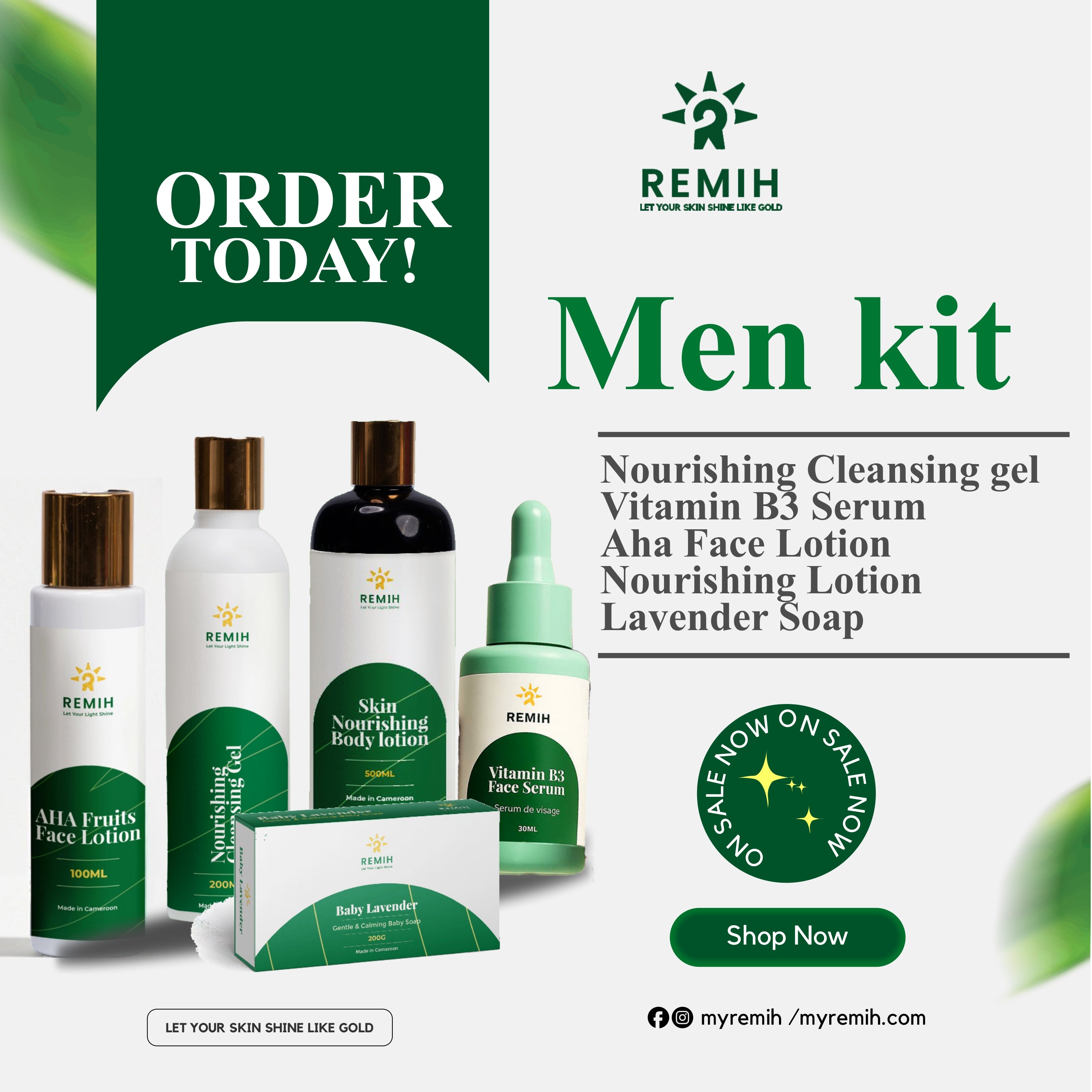 Kit For Men | Men Glow Products From Remih